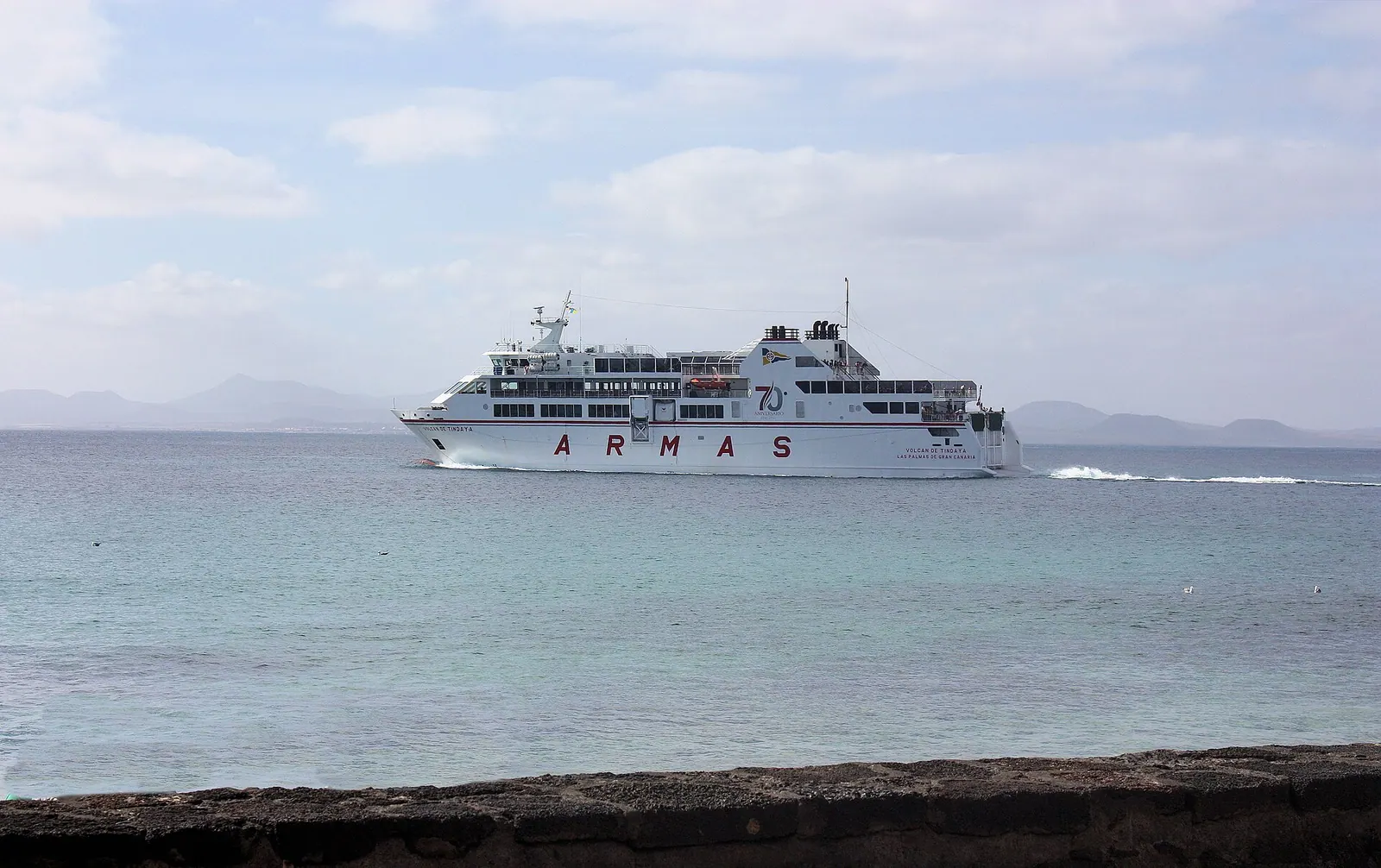 Lanzarote to Fuerteventura ferry sailing from Playa Blanca